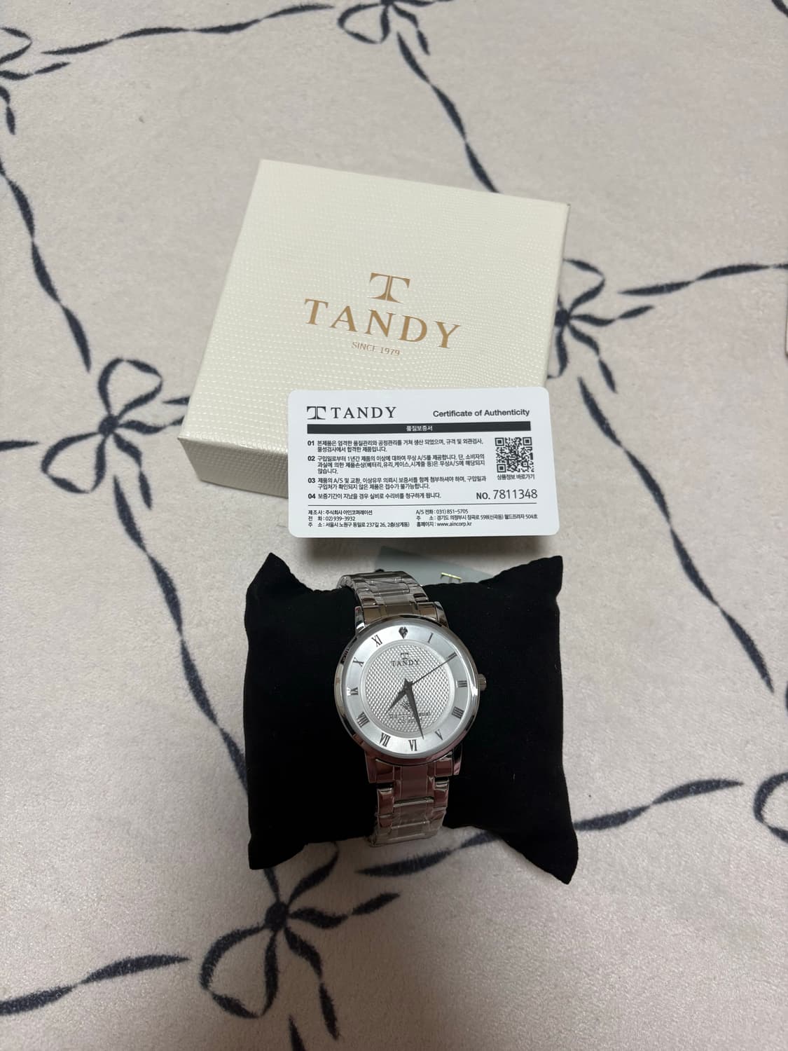 (새상품) 탠디 T-3603M 다이아몬드 메탈 시계  상품이미지1