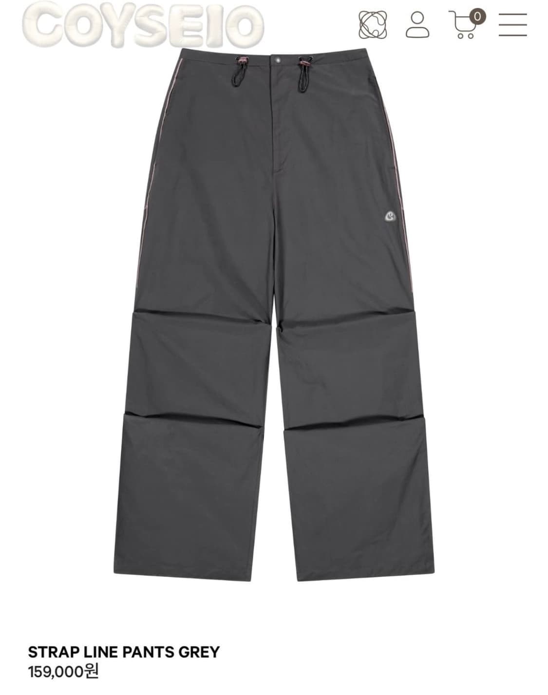 구함) 코이세이오 스크랩 라인 팬츠 그레이 1사이즈 상품이미지1