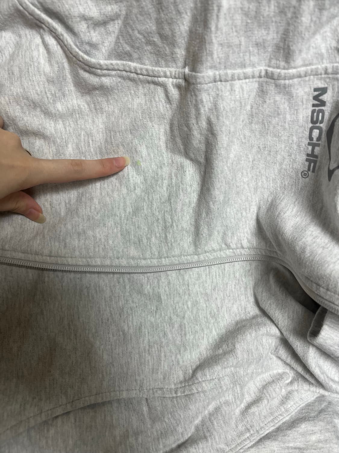 미스치프 롬버스 후드집업 멜란지그레이 M 상품이미지2