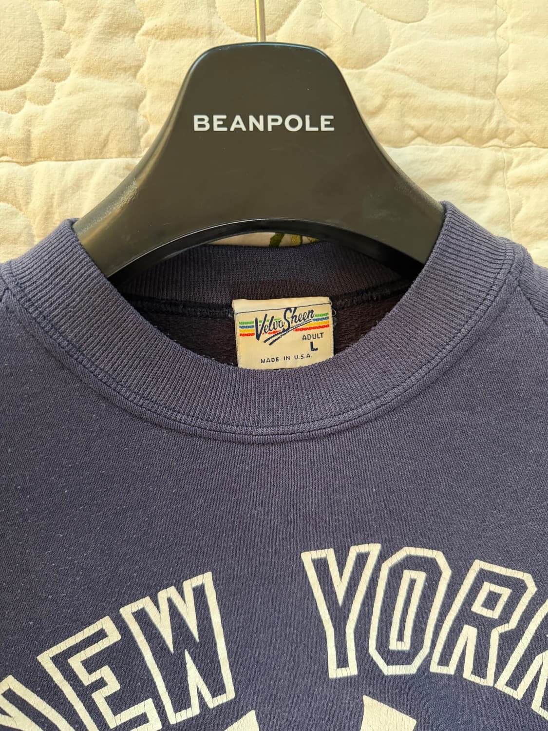 80s-90s 벨바쉰 양키스 레어 스웻셔츠 맨투맨 페이딩 크랙😋🇺🇸 상품이미지3