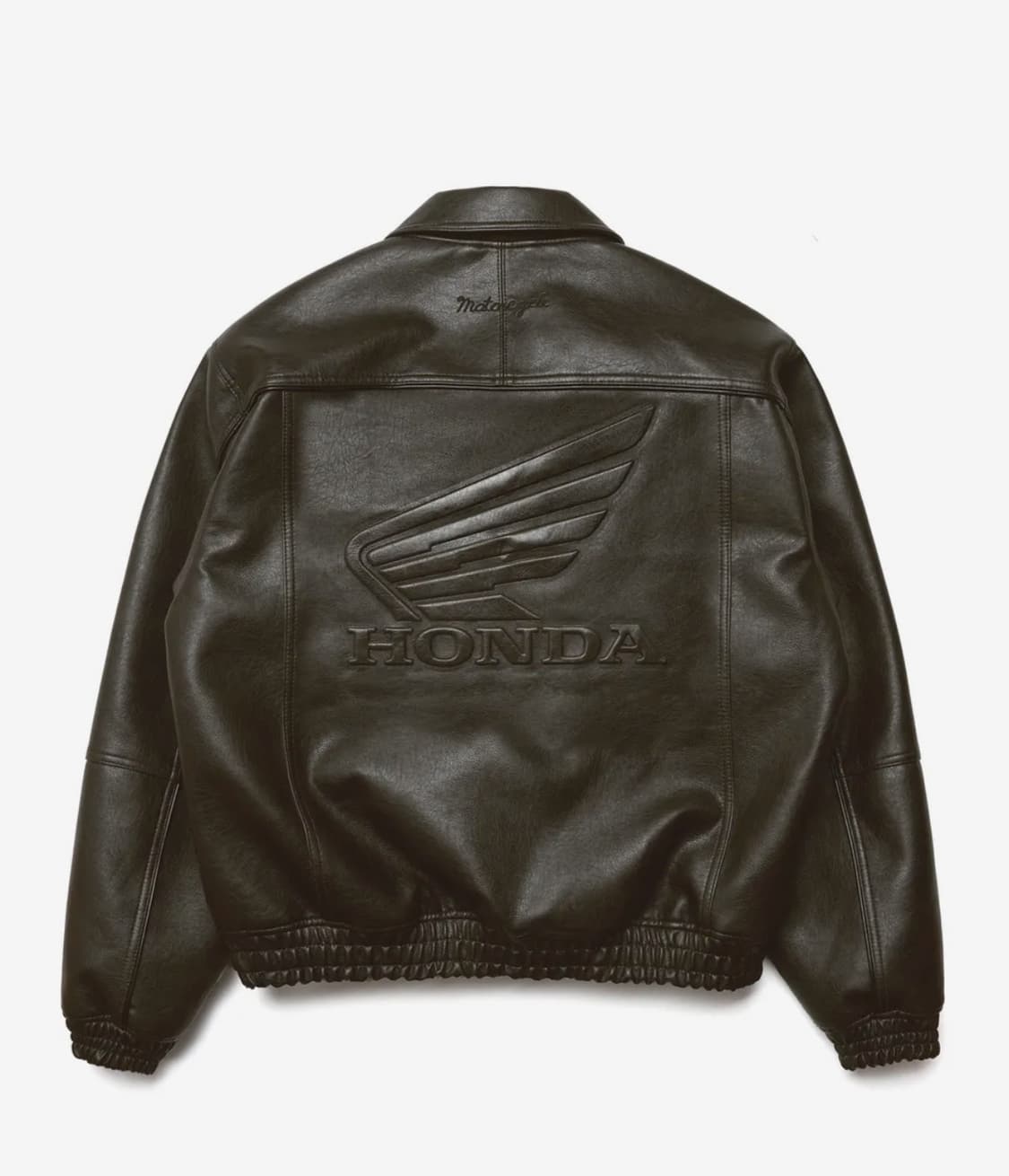 혼다 파이핑 레더 자켓 브라운 L 상품이미지3