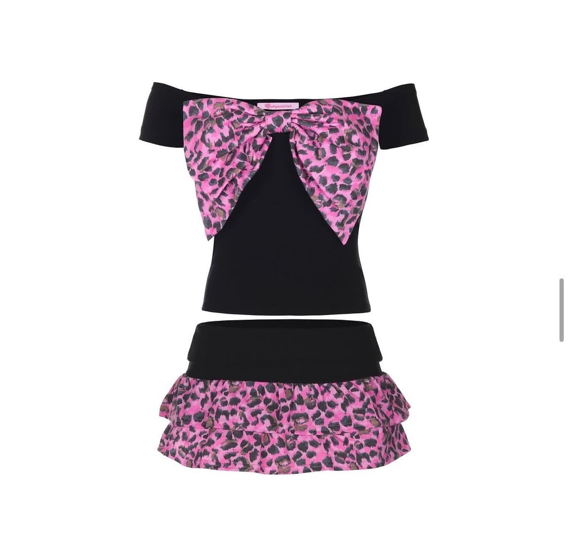 Babymetalclub leopard ribbon setup 상품이미지1