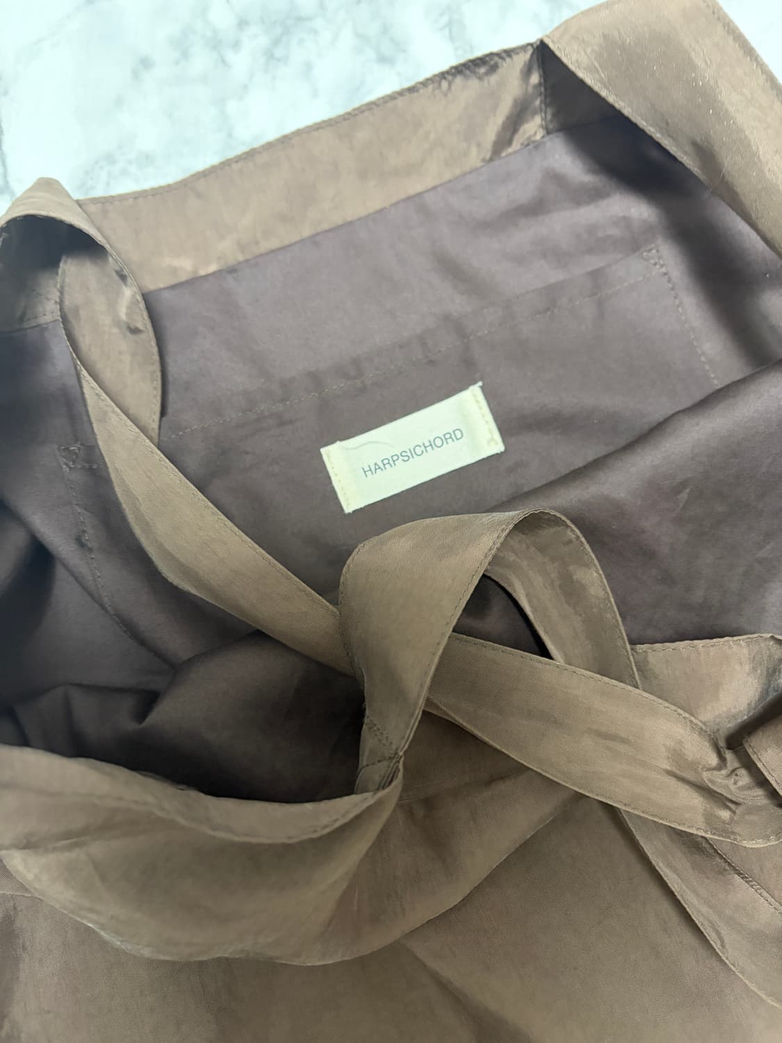 harpsichord Cupro Bag (Brown) 상품이미지3