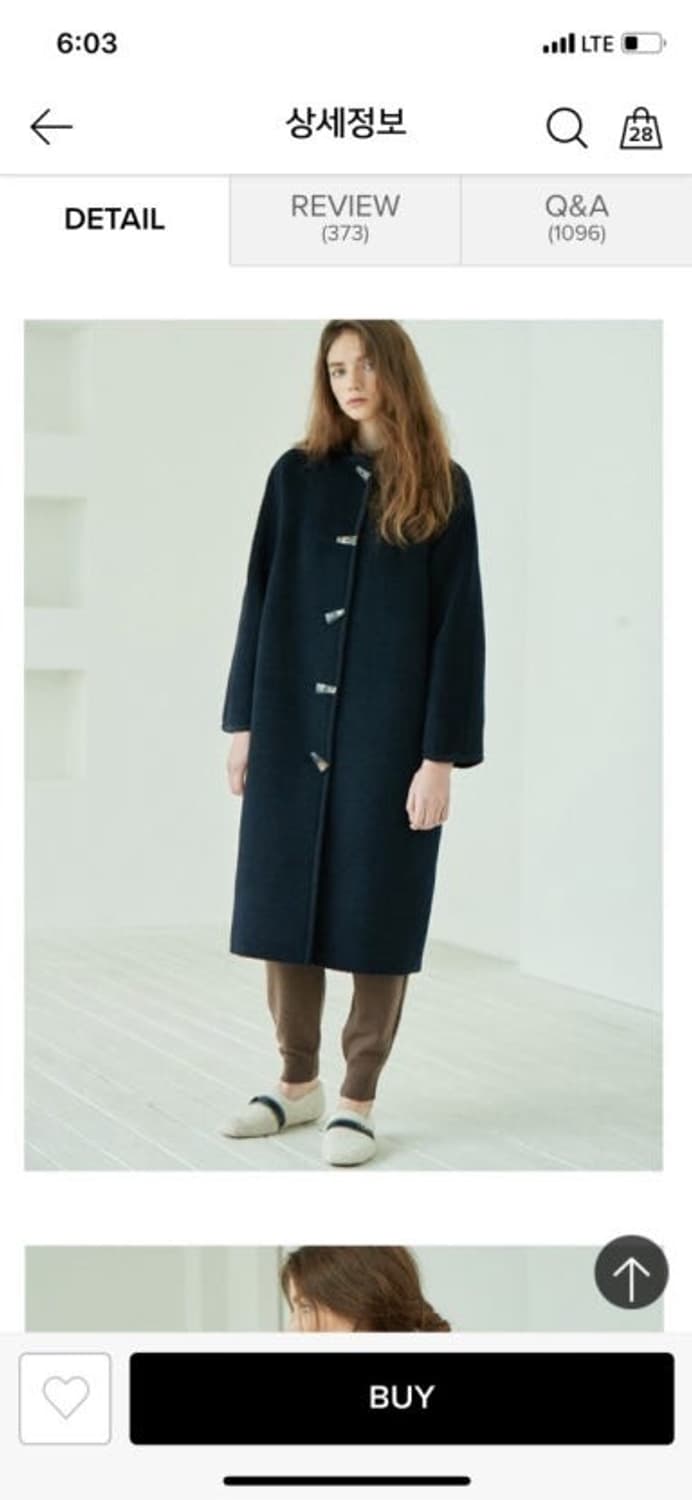 정소민 akro 더플코트 블랙 떡볶이 코트 s 상품이미지4