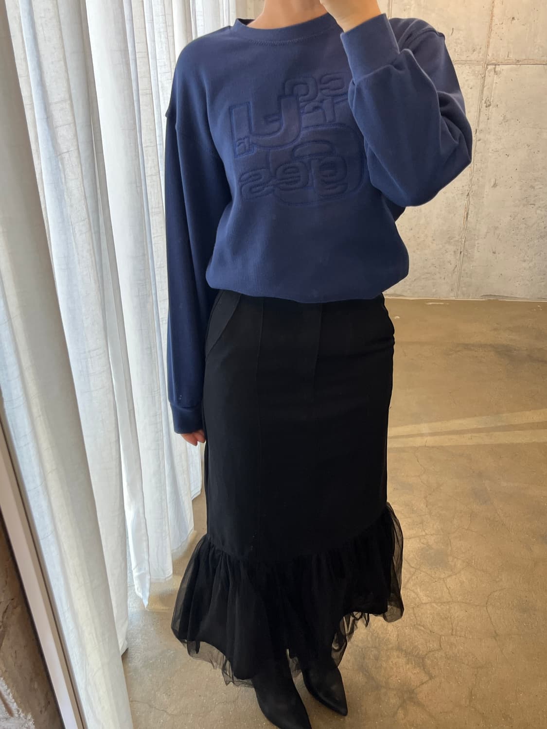 90s COURREGES 레터링 스웻셔츠 상품이미지4