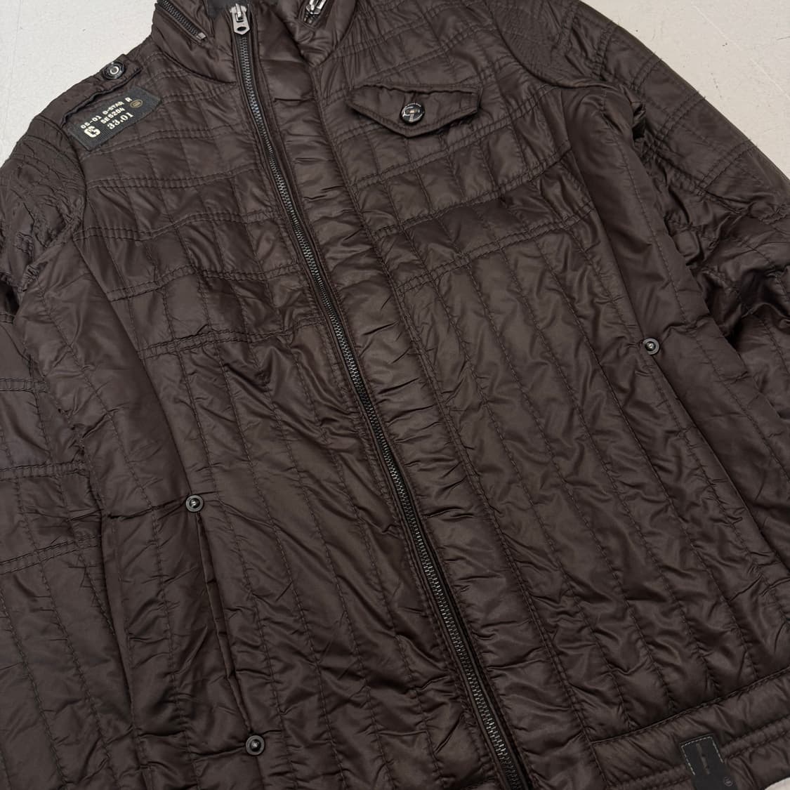 지스타 로우 퀼팅 바이커 자켓 상품이미지5