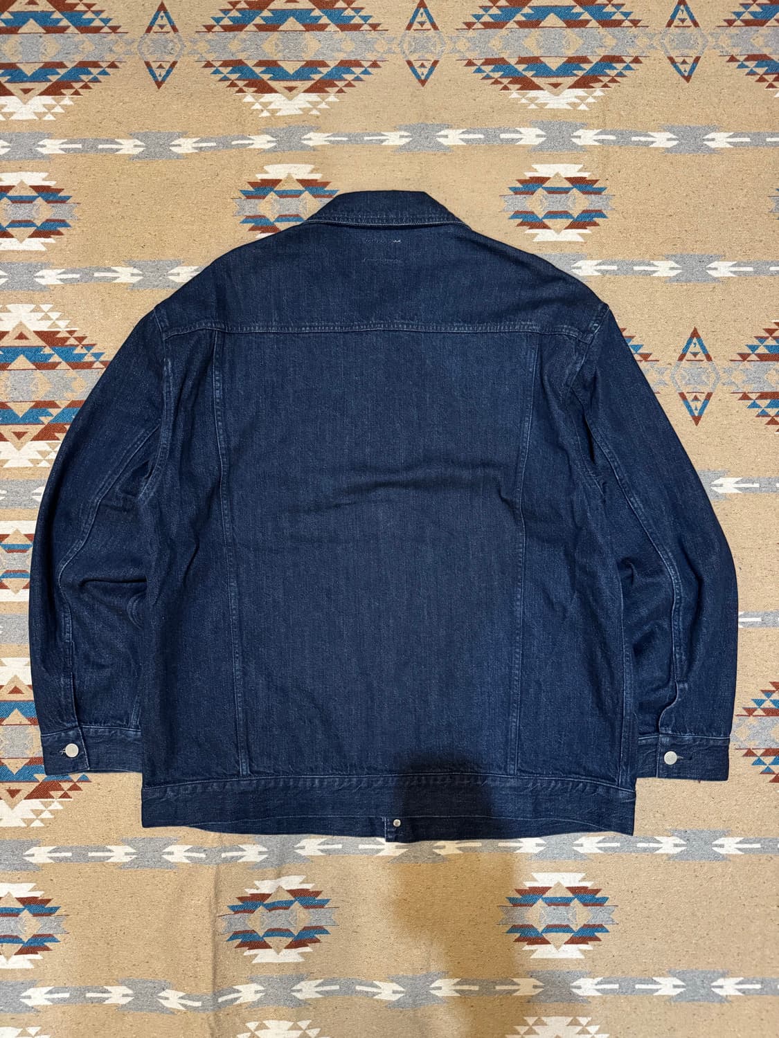 [L] 카브엠트 히든 버튼 데님 자켓 인디고 상품이미지5