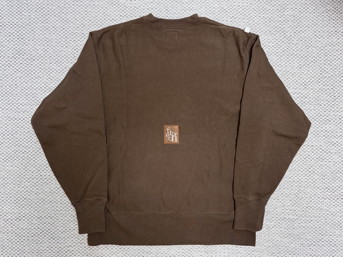 [M] 페치 로고 리버스위브 맨투맨(기모) 상품이미지2