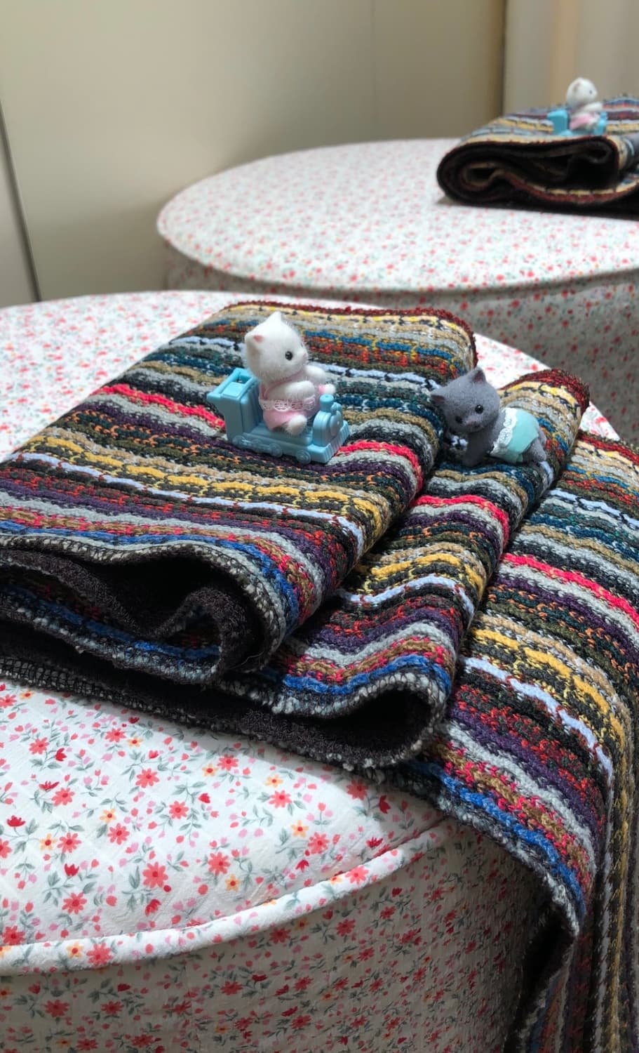 코이세이오 더블 니트 머플러 브라운 상품이미지2