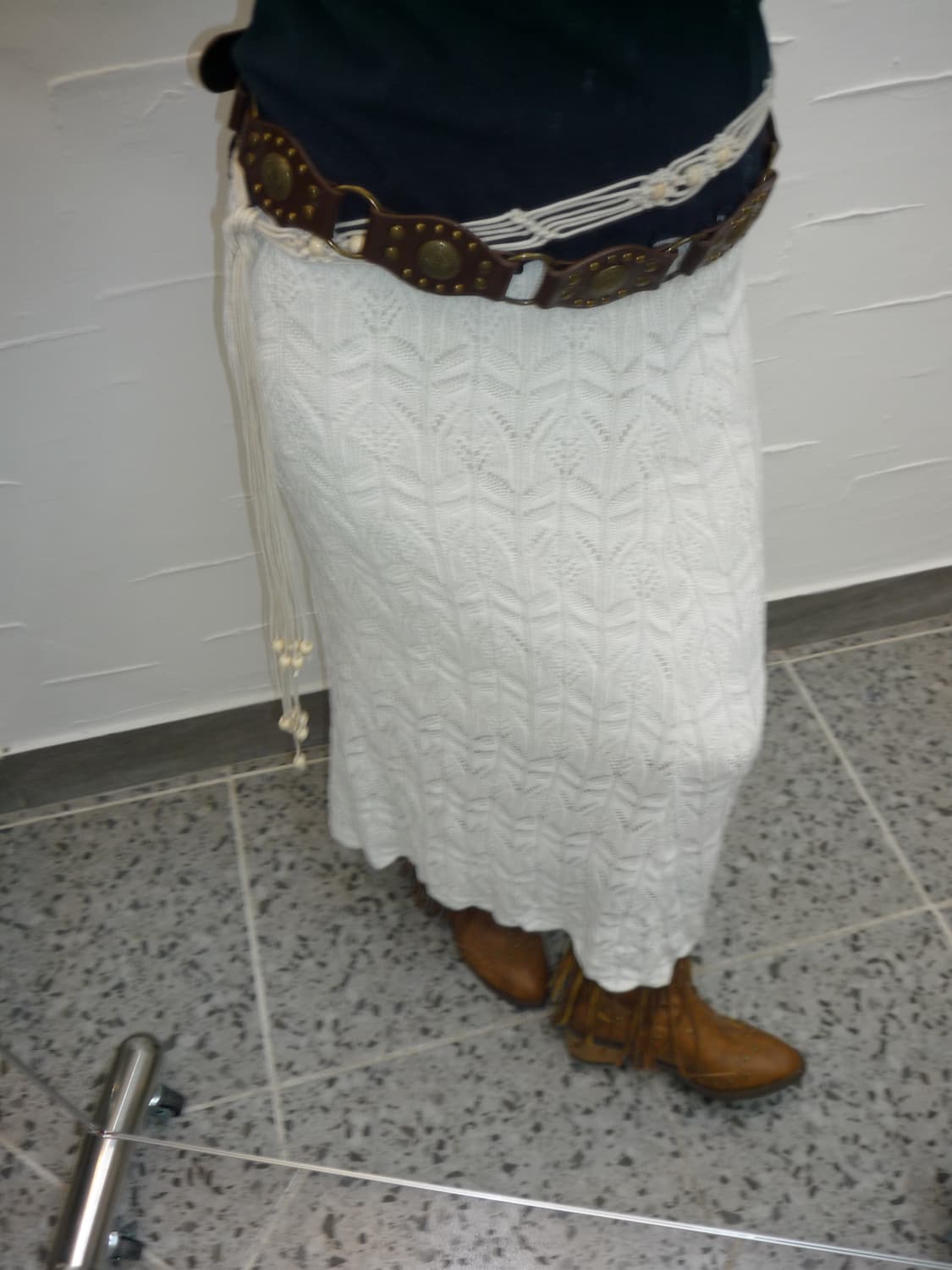 white kintting long skirt 상품이미지3