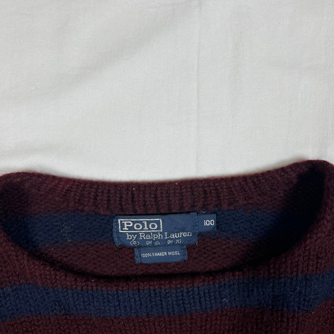 80’s 88년도 폴로랄프로렌 스크리블 로고 스트라이프 니트 상품이미지6