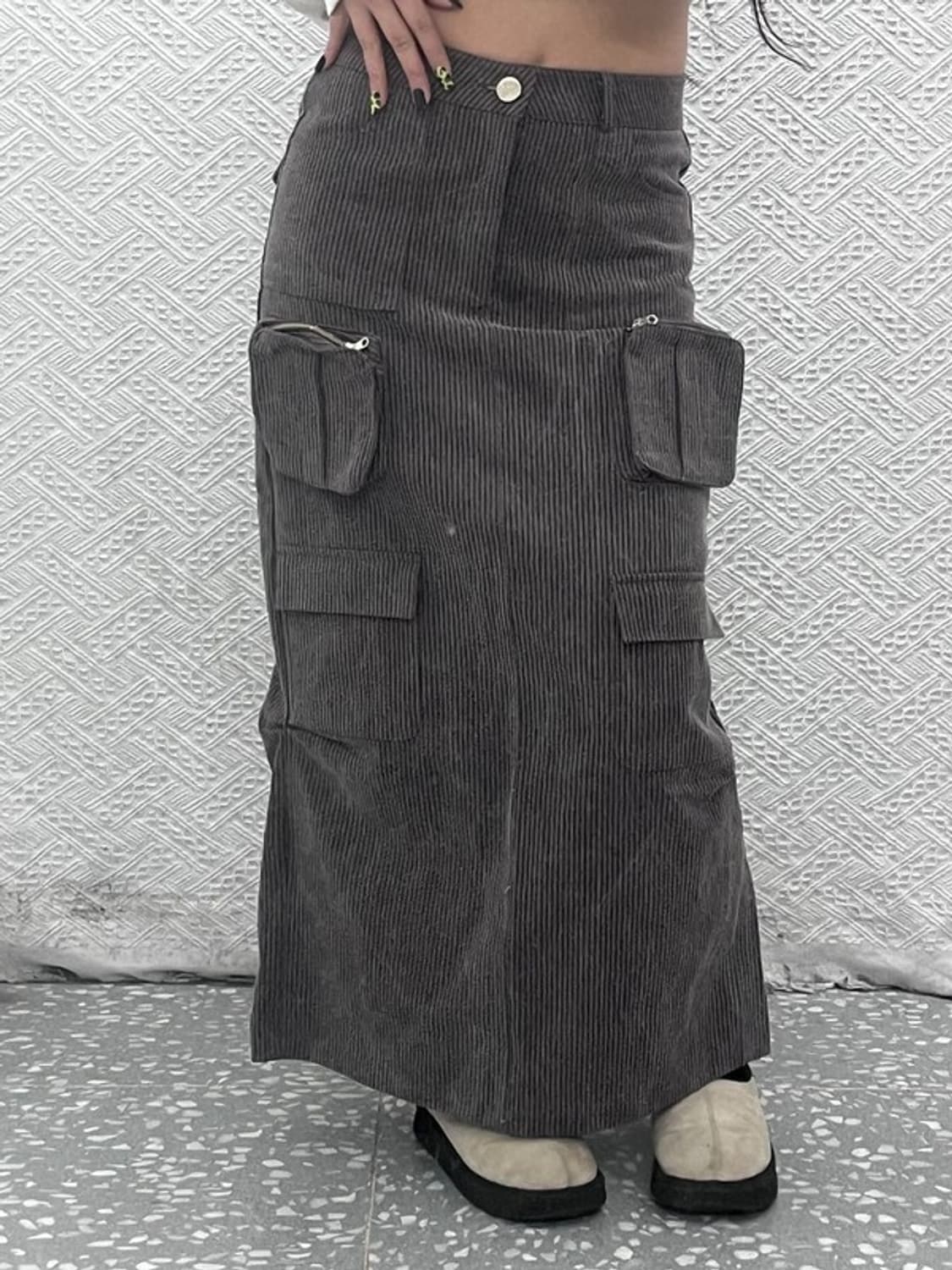 러브이즈트루 캐주얼 사파리 카고 롱스커트 29인치 C07547 상품이미지1
