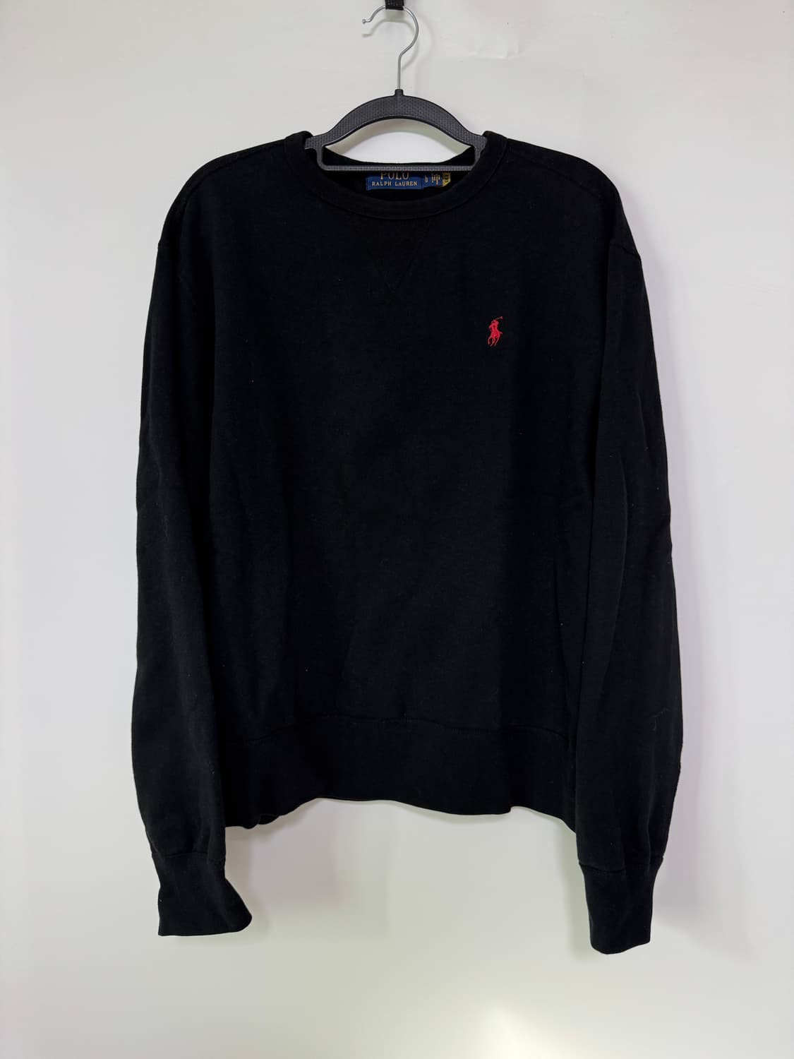 폴로 랄프로렌 기모 맨투맨 블랙 L 사이즈입니다 상품이미지1