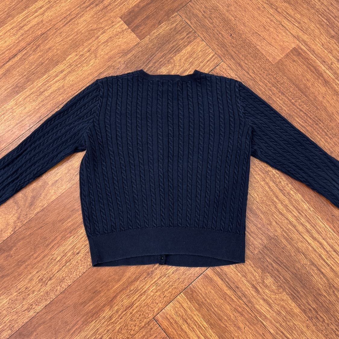 여성용 M 폴로 랄프로렌 미니 케이블 네이비 니트 가디건  상품이미지2