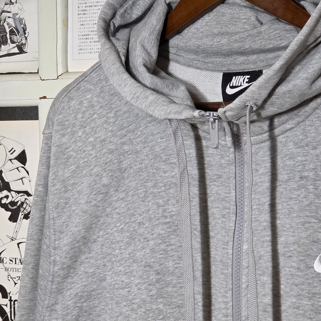 나이키 라이트 그레이 오버핏 후드집업 상품이미지3