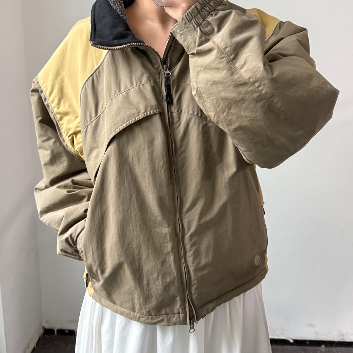 [L] 컬럼비아 베이지 점퍼 상품이미지1