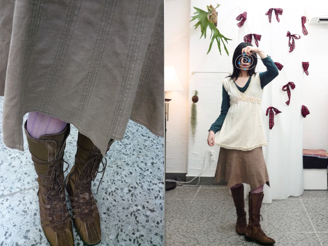 natural edge midi skirt 상품이미지1