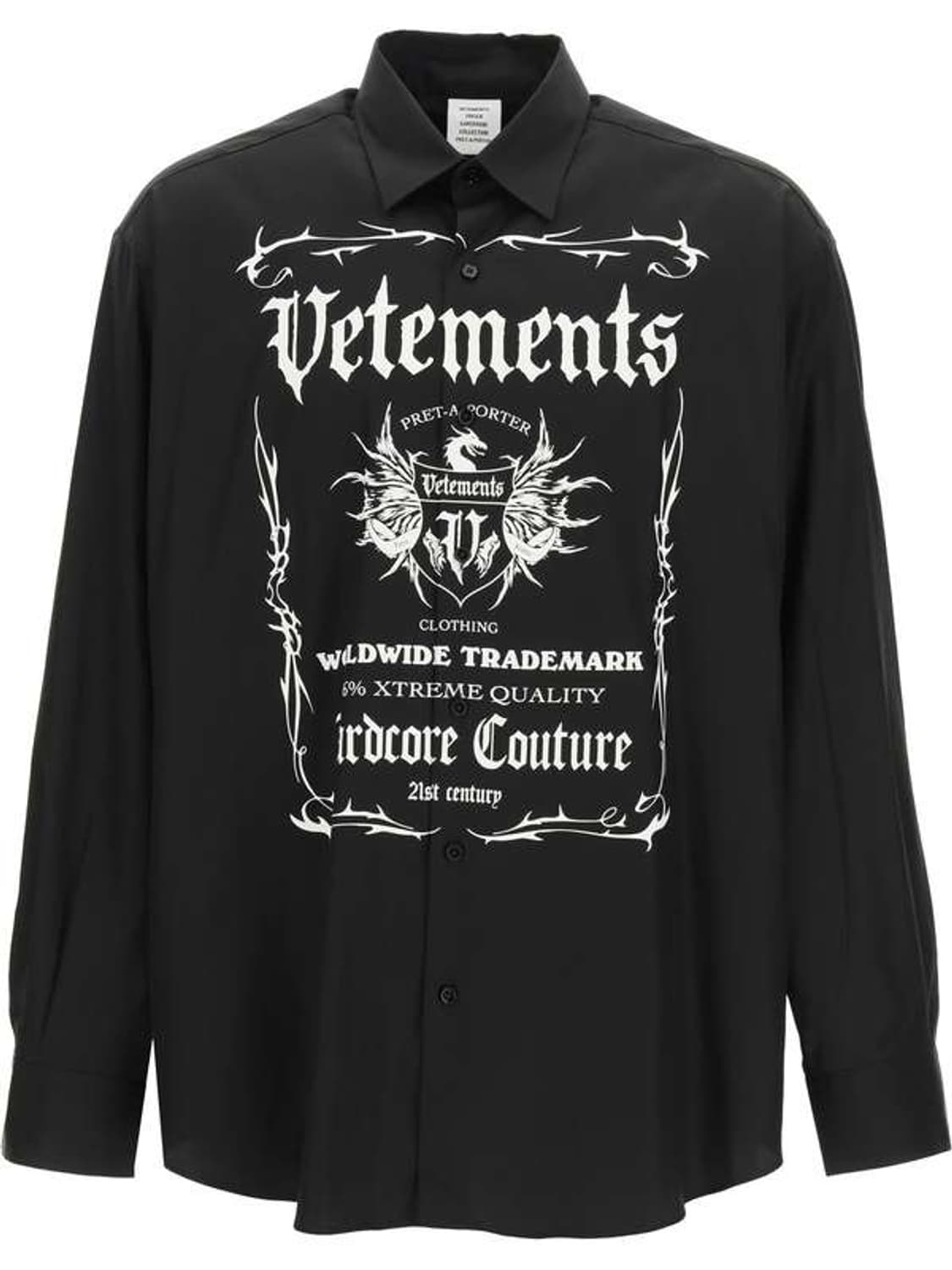 VETEMENTS BLACK LABEL GHOTHIC LOGO SHIRT 상품이미지1
