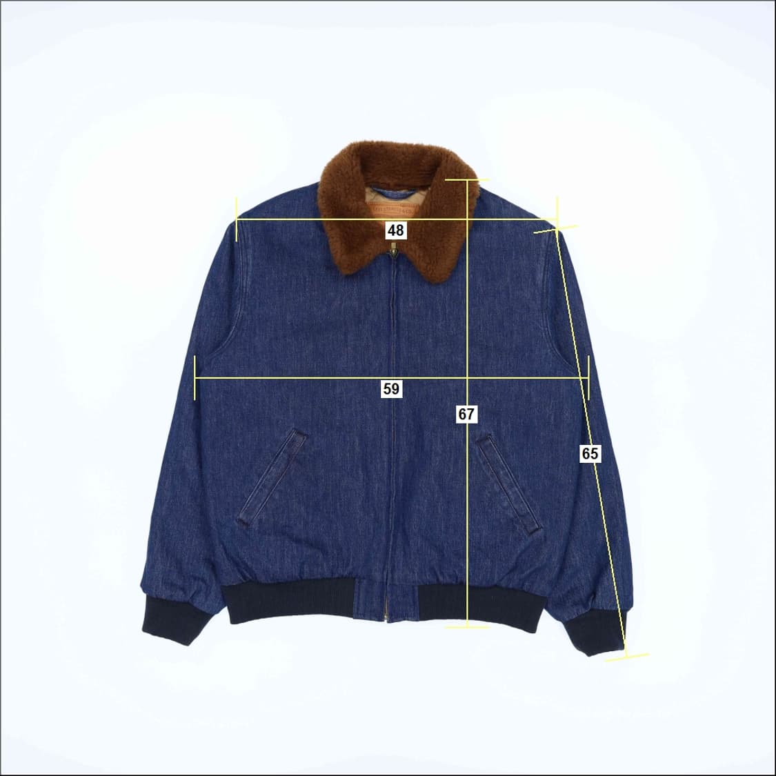 [M] 새상품급 리바이스 시어링 베이 스트릿 데님 봄버 자켓 N6889 상품이미지8