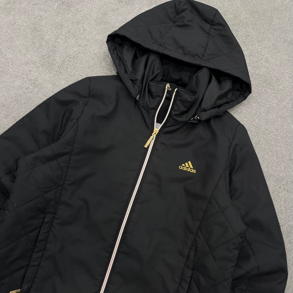 85 아디다스 블랙 우븐 패딩 트랙탑 자켓 상품이미지2