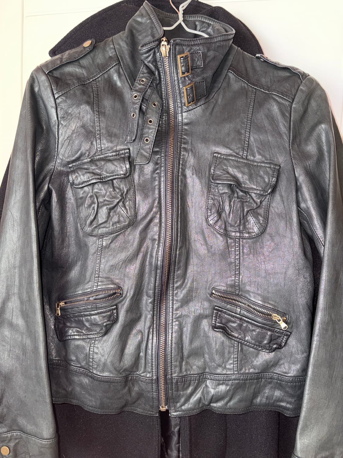 블랙 가죽자켓 상품이미지1