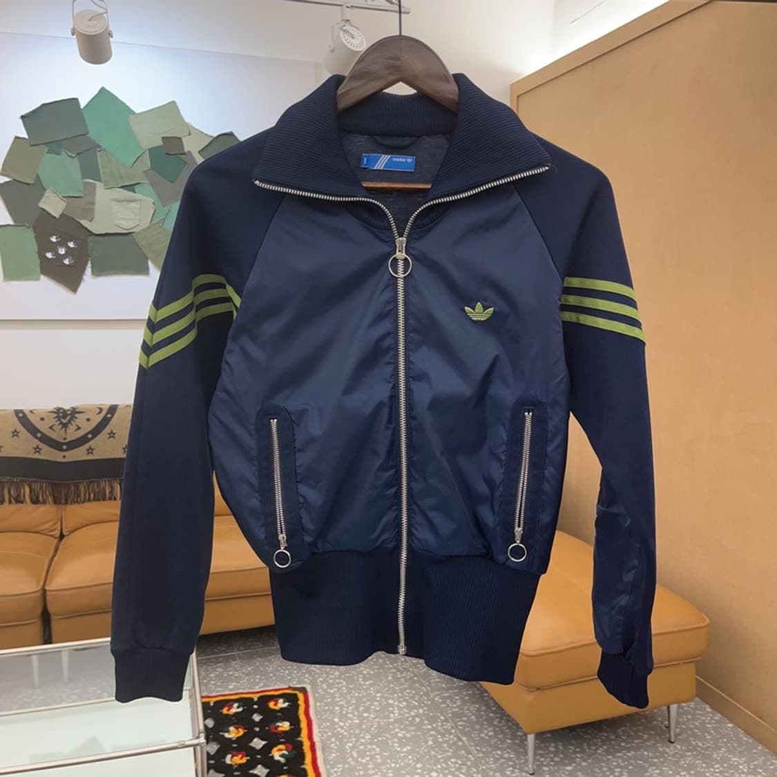 아디다스 올드스쿨 원터더블 네이비그린 져지 자켓 95 C07024 상품이미지3