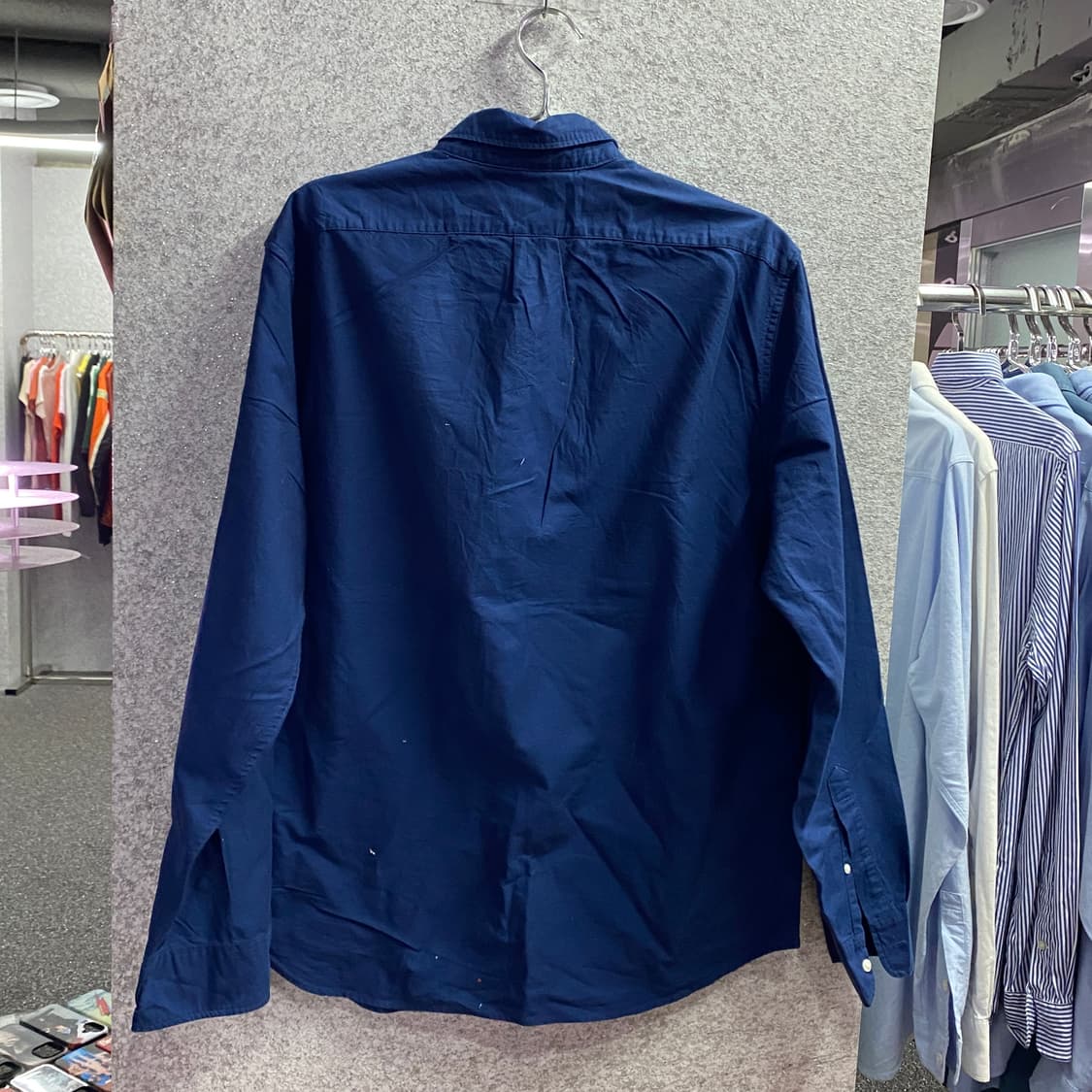 칼하트 패치로고 원포켓 네이비 셔츠 B3163 상품이미지4