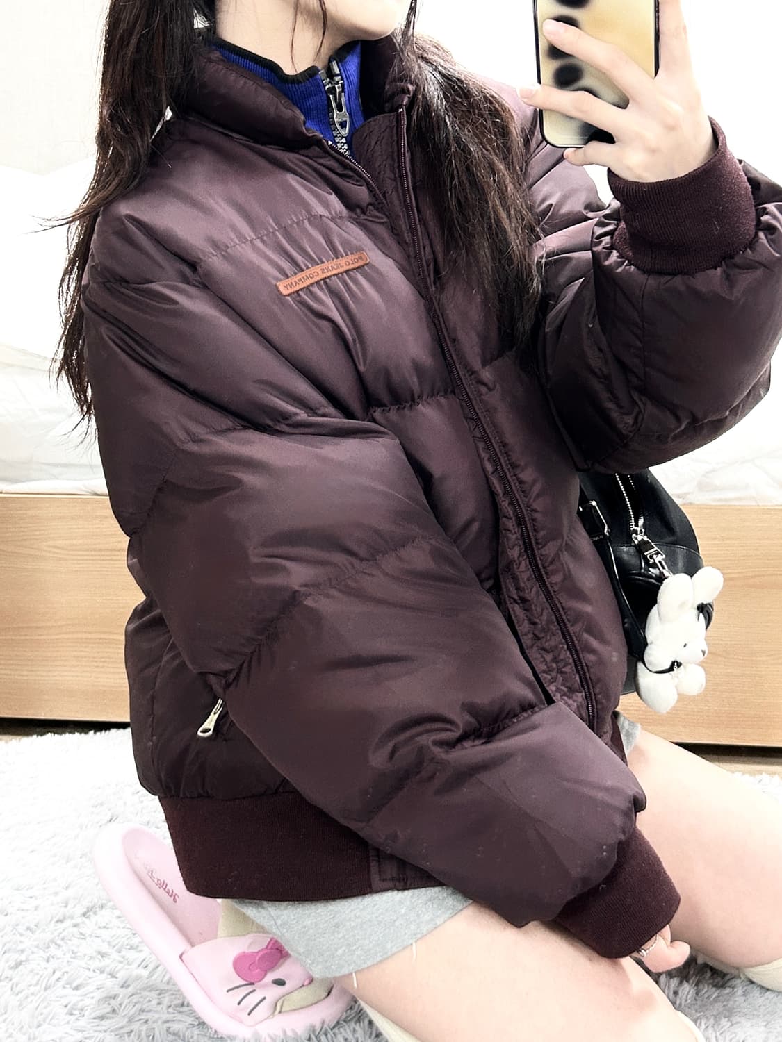 폴로 진스 버건디 덕다운 패딩 상품이미지4