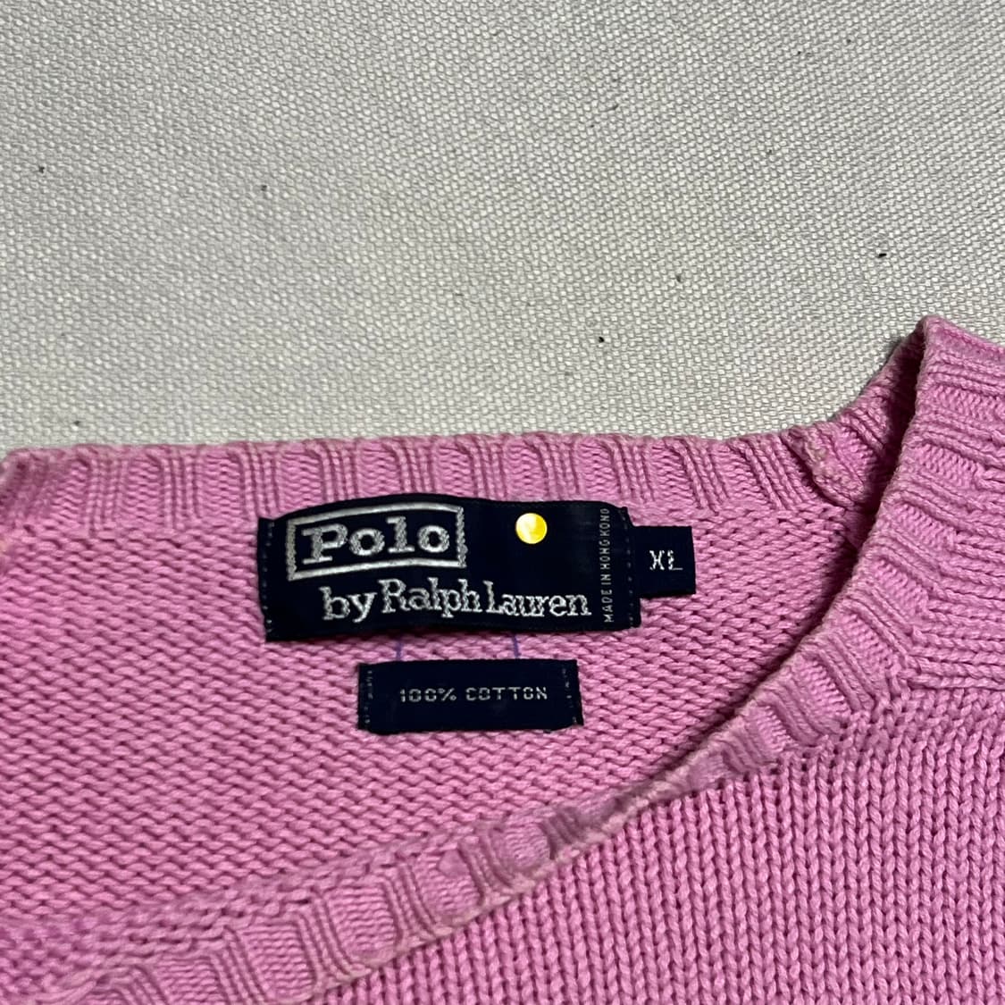 XL 폴로랄프로렌 핑크 코튼 니트 상품이미지4
