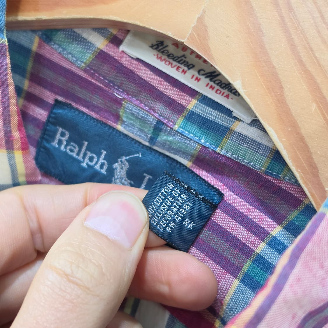 랄프로렌 마드라스 슬림핏 체크셔츠- S 상품이미지8