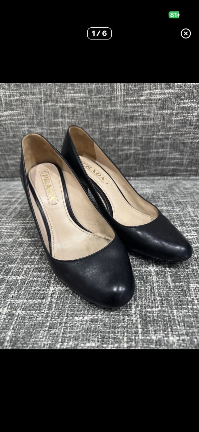 프라다 블랙 가죽 펌프스힐 36사이즈 상품이미지1