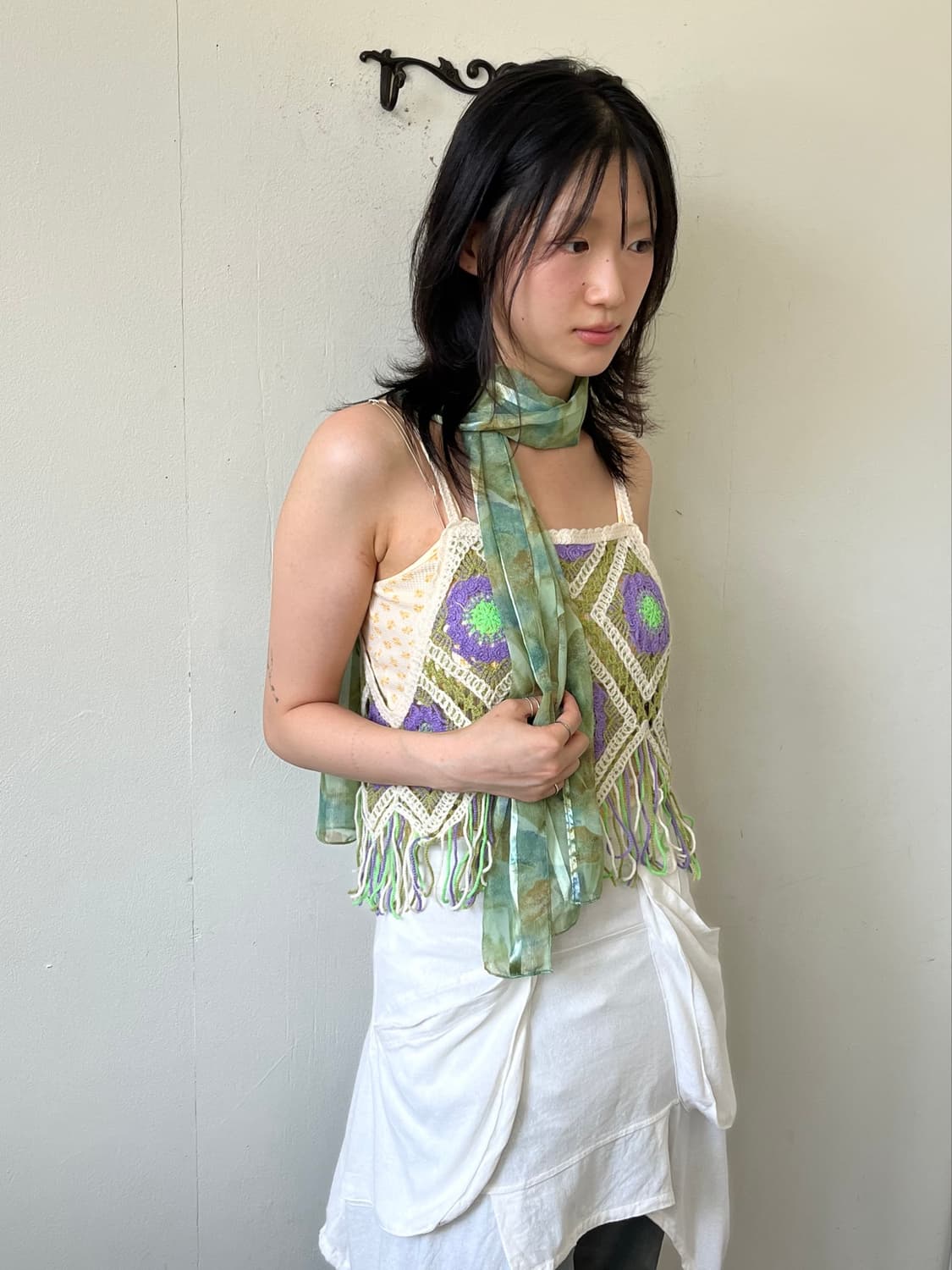 Japan vtg 오로라 머플러 상품이미지5