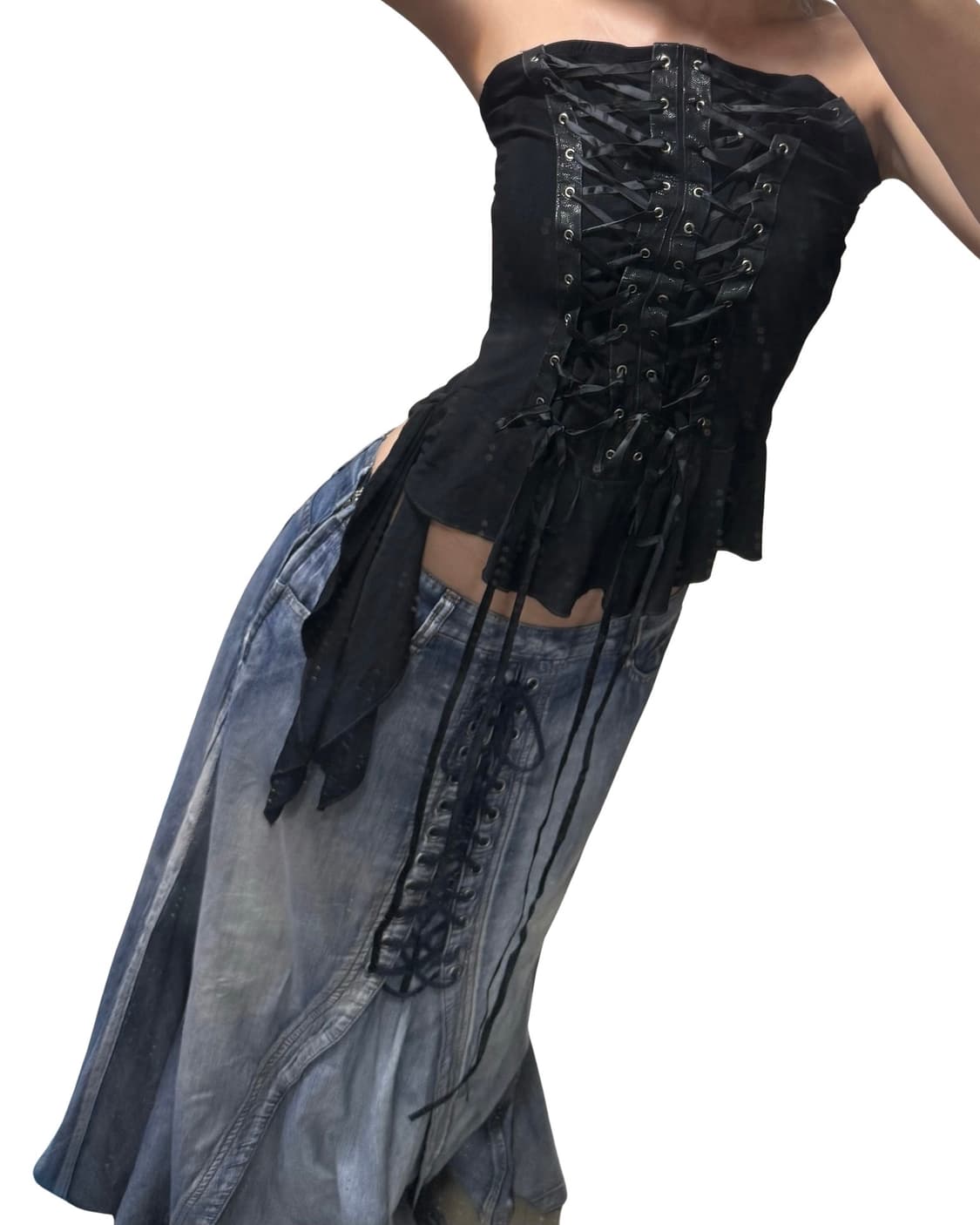 Vtg 아일릿데님롱스커트 상품이미지2