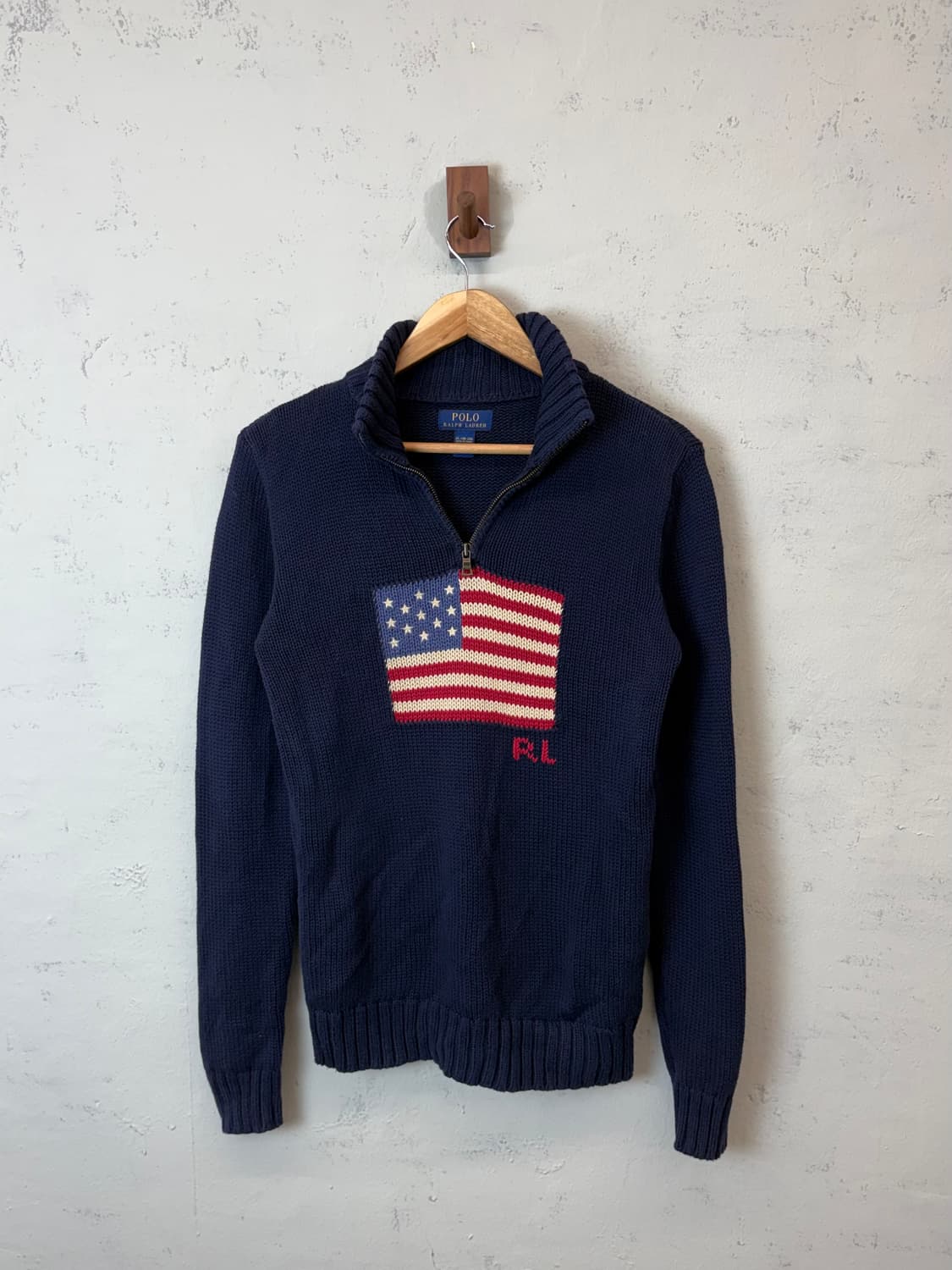 폴로랄프로렌 보이즈 성조기 니트 반집업 상품이미지1