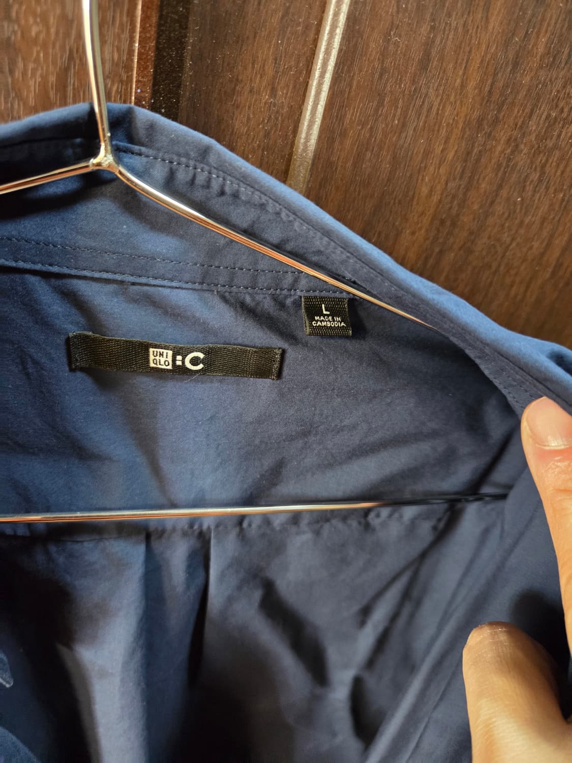 UNIQLO c라인 오버사이즈 셔츠 네이비 L 새상품 상품이미지2