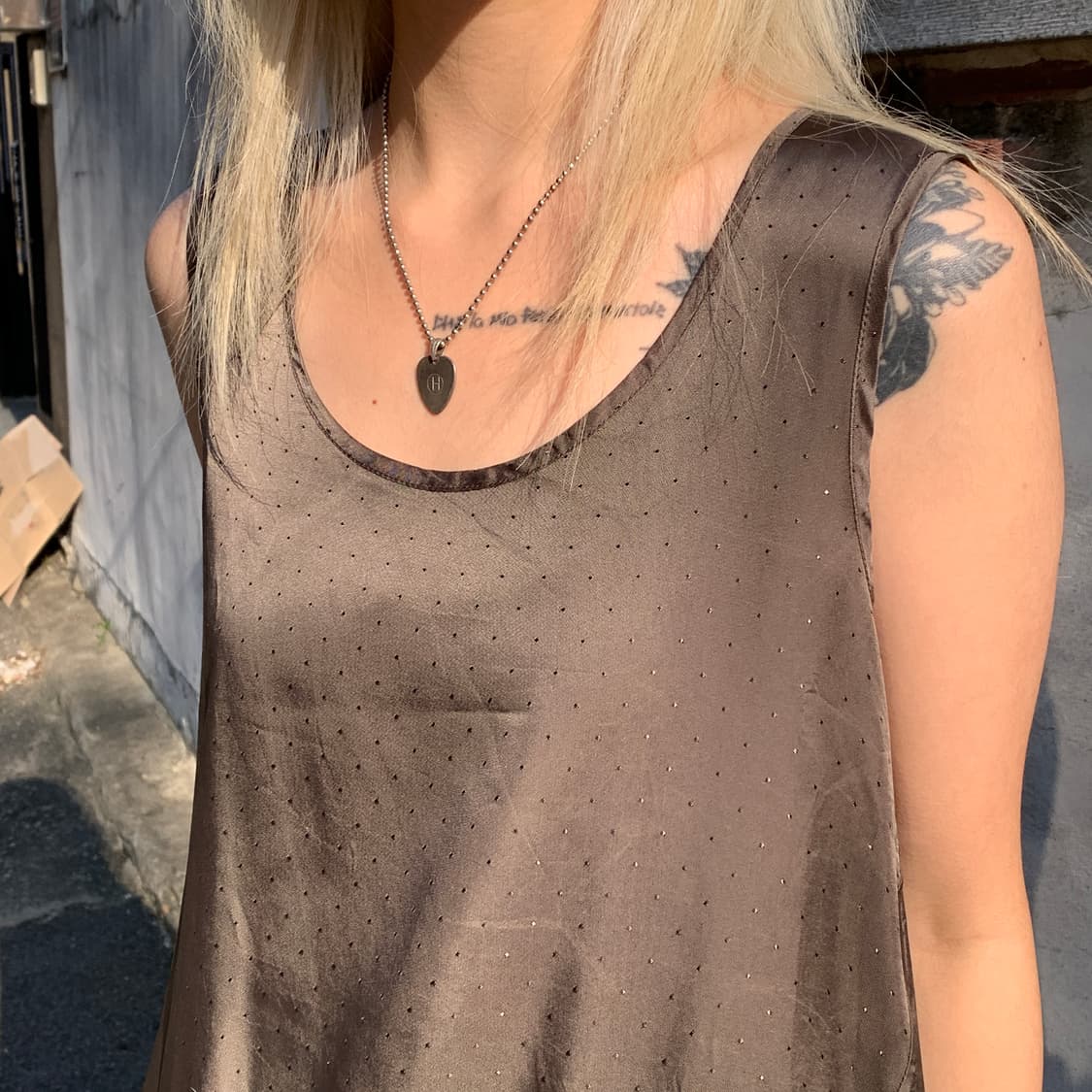 꼼데가르송 트리콧 레이어드 도트 원피스 상품이미지2