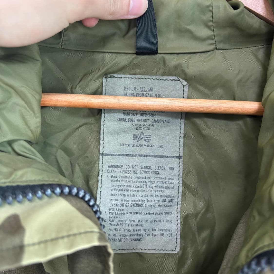 알파인더스트리 우드랜드 카모 야상 파카 자켓 상품이미지3