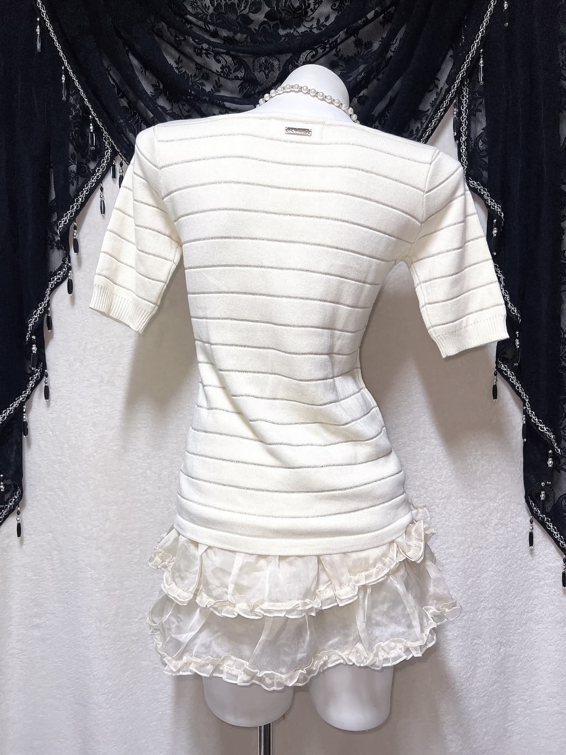 라디 rady 오네갸루 로맨틱 히메 베메클 금장 체인 니트 로걀탑 핀터 상품이미지7