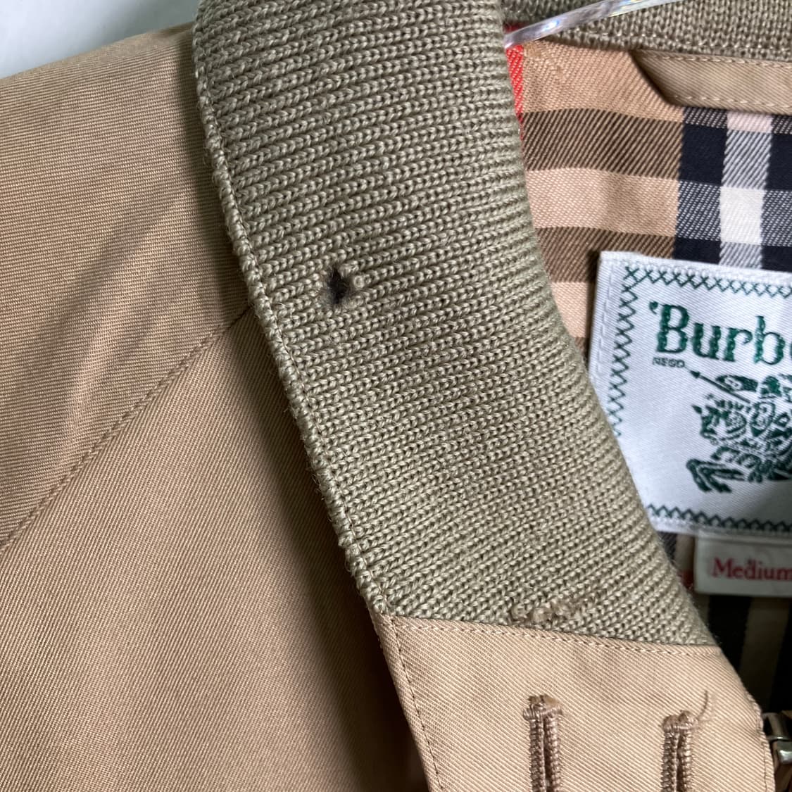 버버리 베이지 블루종 자켓 M 상품이미지8