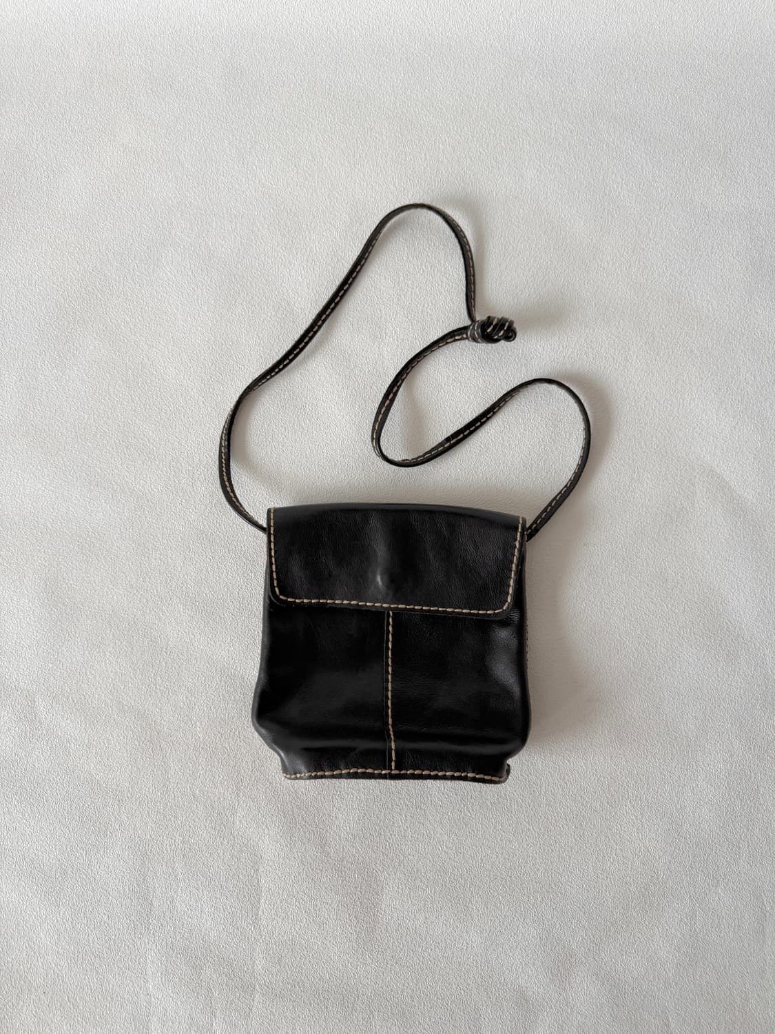 Pre owned 스티치 레더 크로스백 상품이미지1