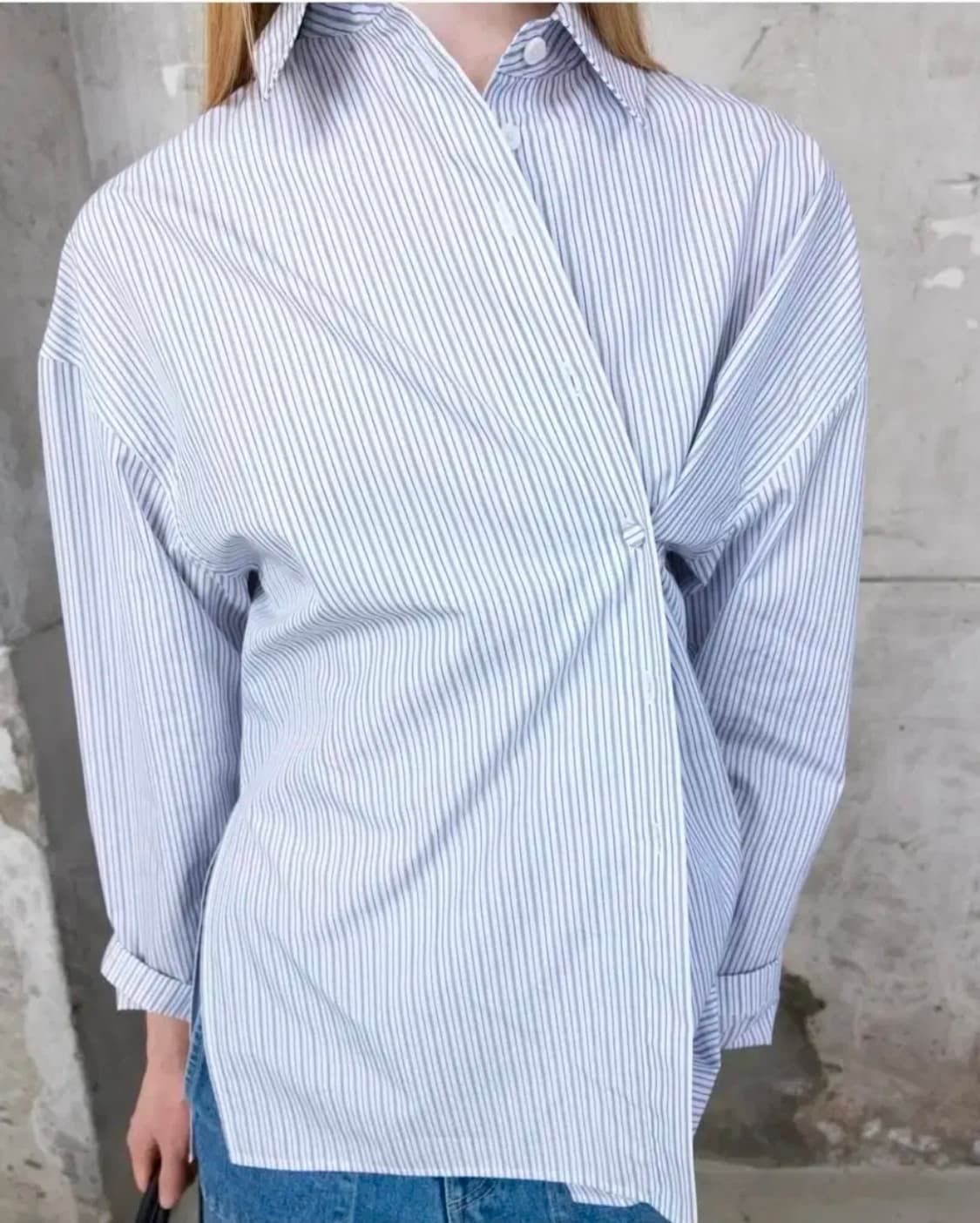 M 2024 오르 ORR 피디 랩 셔츠  블루 스트라이프 상품이미지2