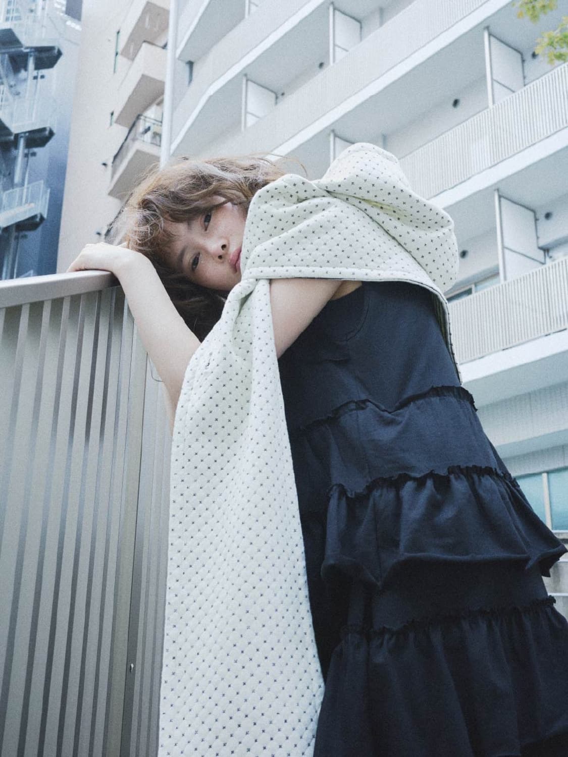 콜로신스 리버시블 페어리 후드 머플러 크림 상품이미지2