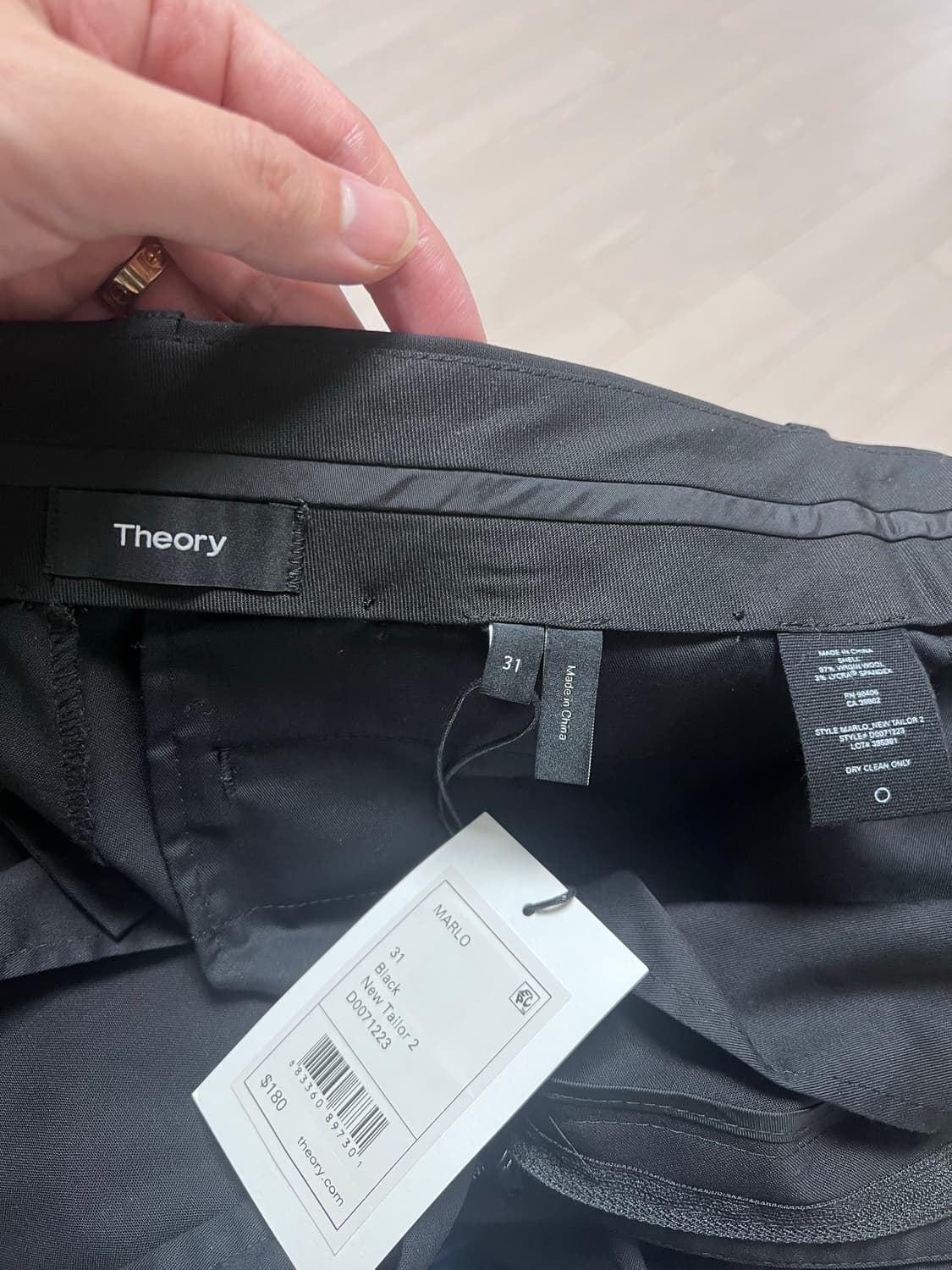 띠어리 뉴테일러 말로핏 블랙 31 상품이미지4