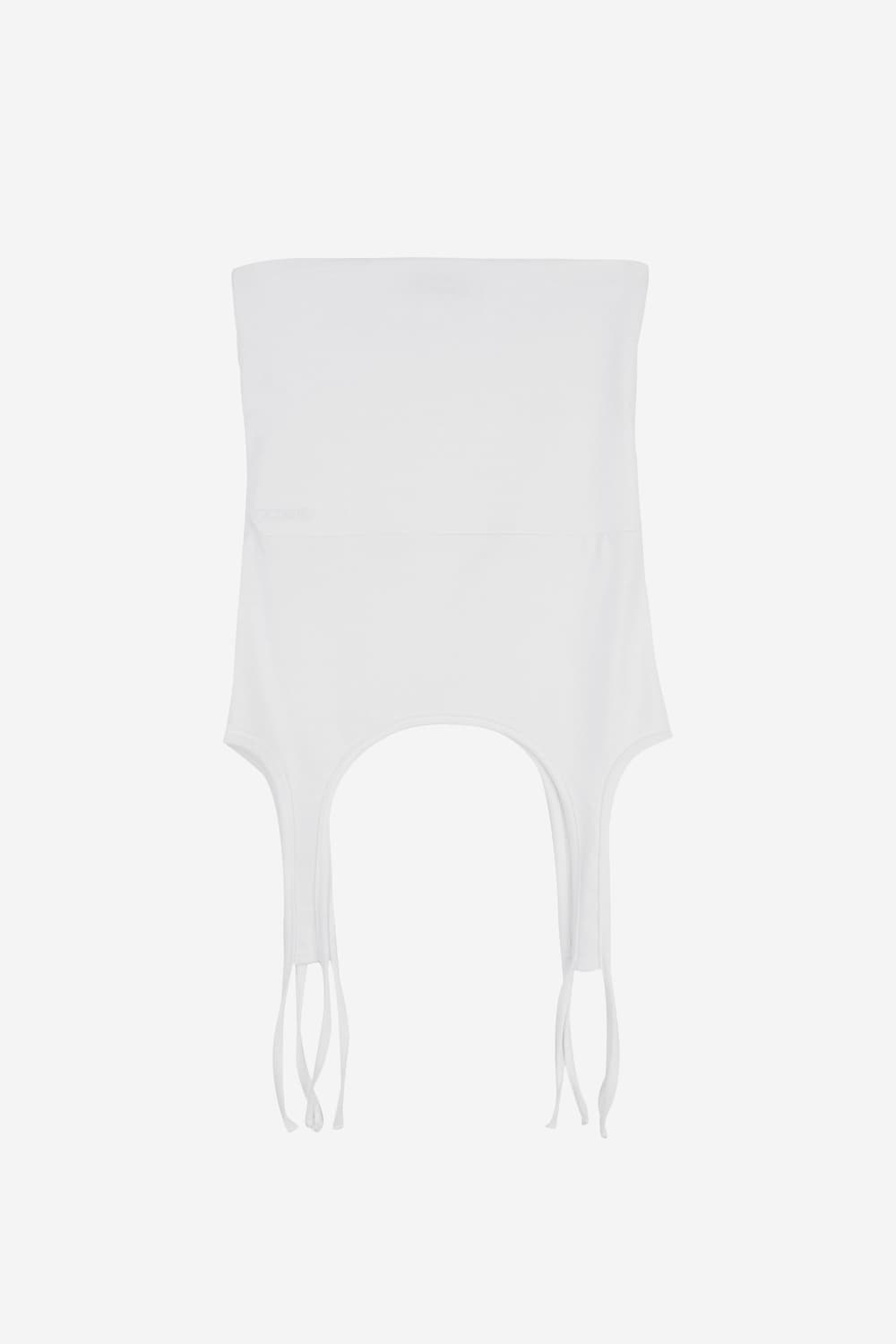 CERRIC(세릭)TENCEL GARTER TOP SKIRT/WHITE 상품이미지4