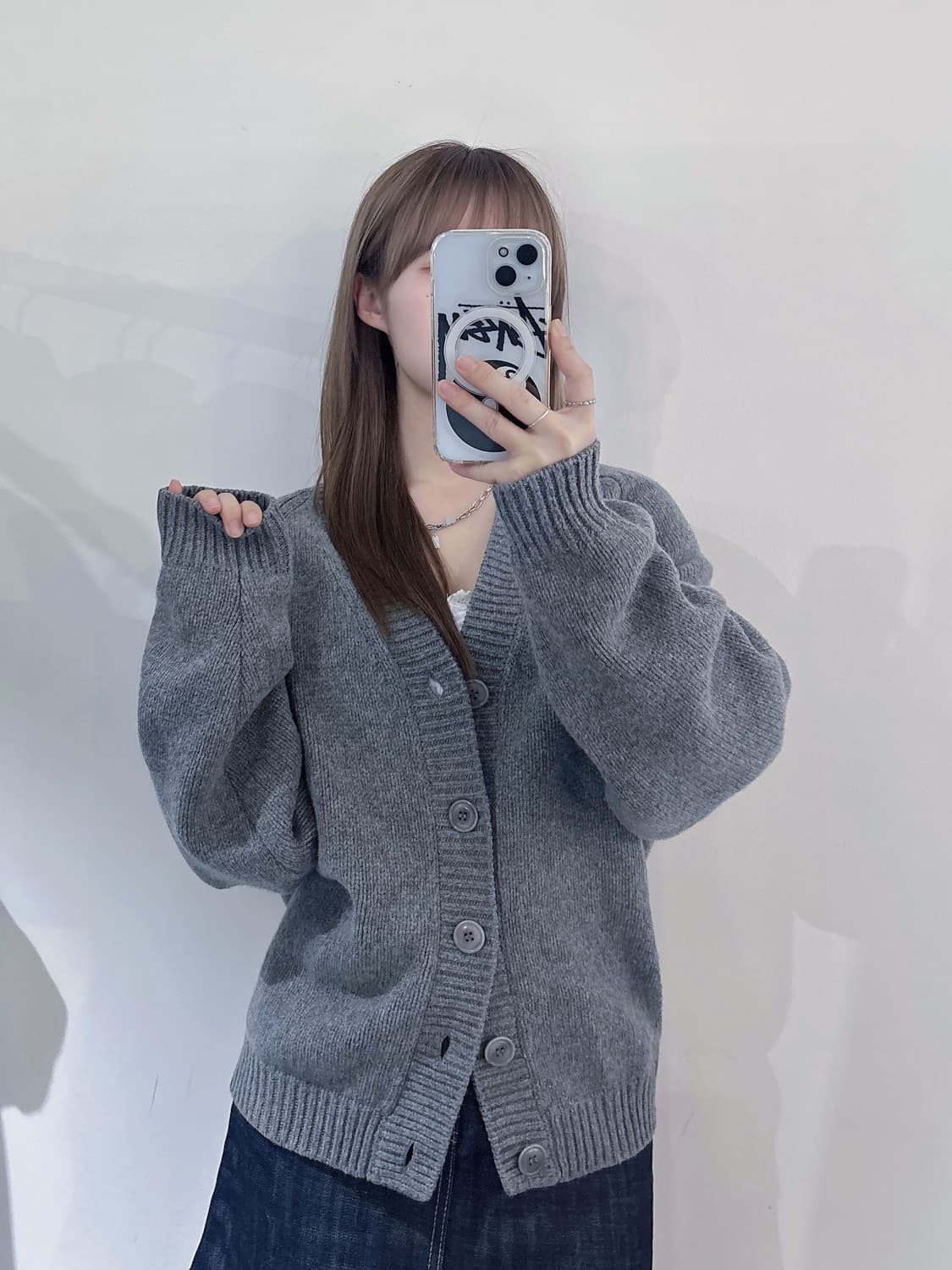 겐조 타겟 울 펄그레이 가디건 상품이미지2