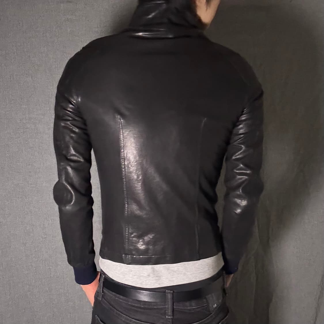 vintage black leather jacket 상품이미지6