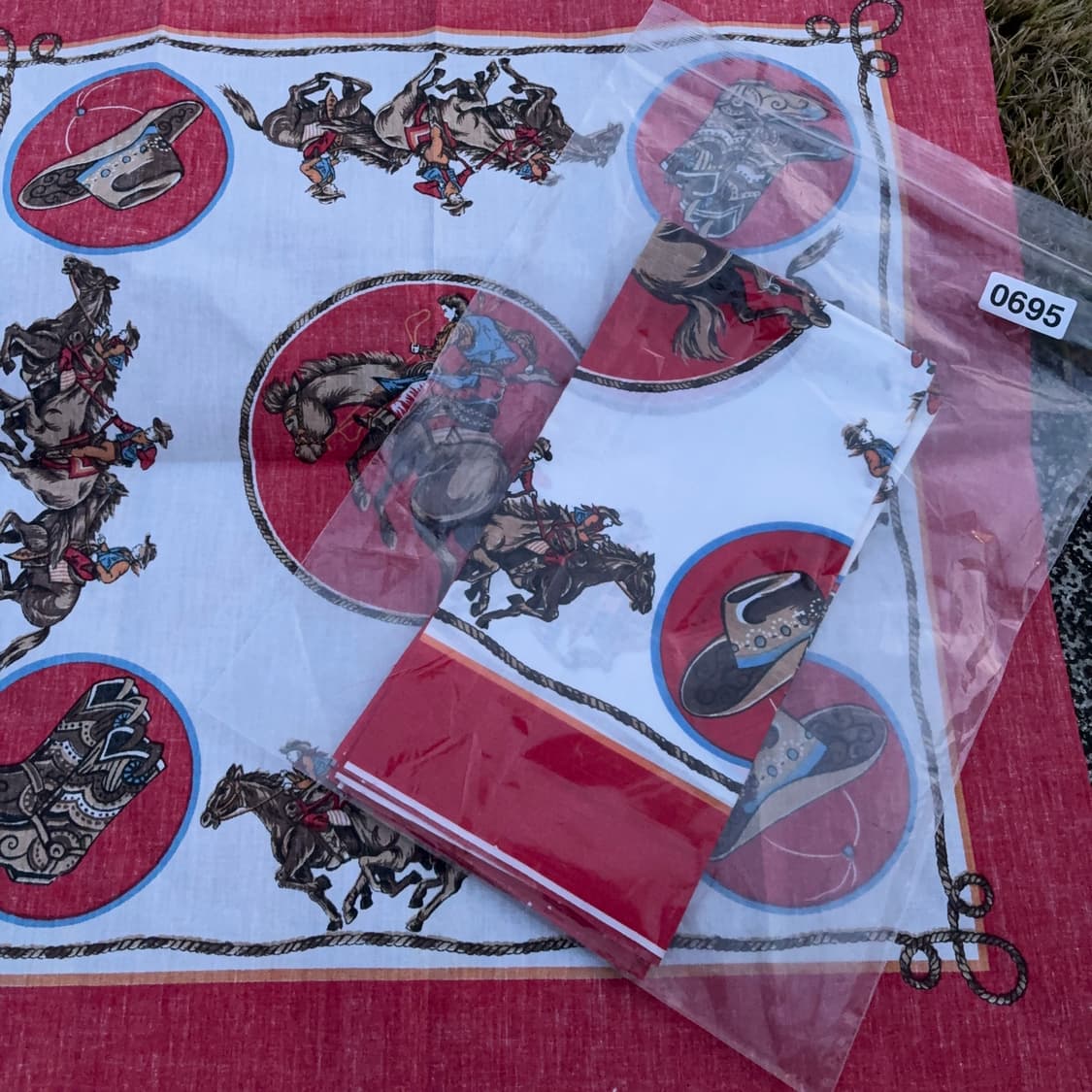 로데오 웨스턴 프린트 반다나 – 미국 생산 신품 상품이미지3