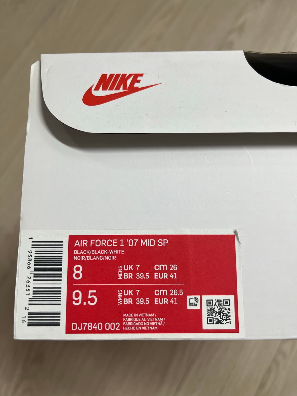 나이키 스투시 에어 포스 1 미드 SP 블랙 260mm 상품이미지8