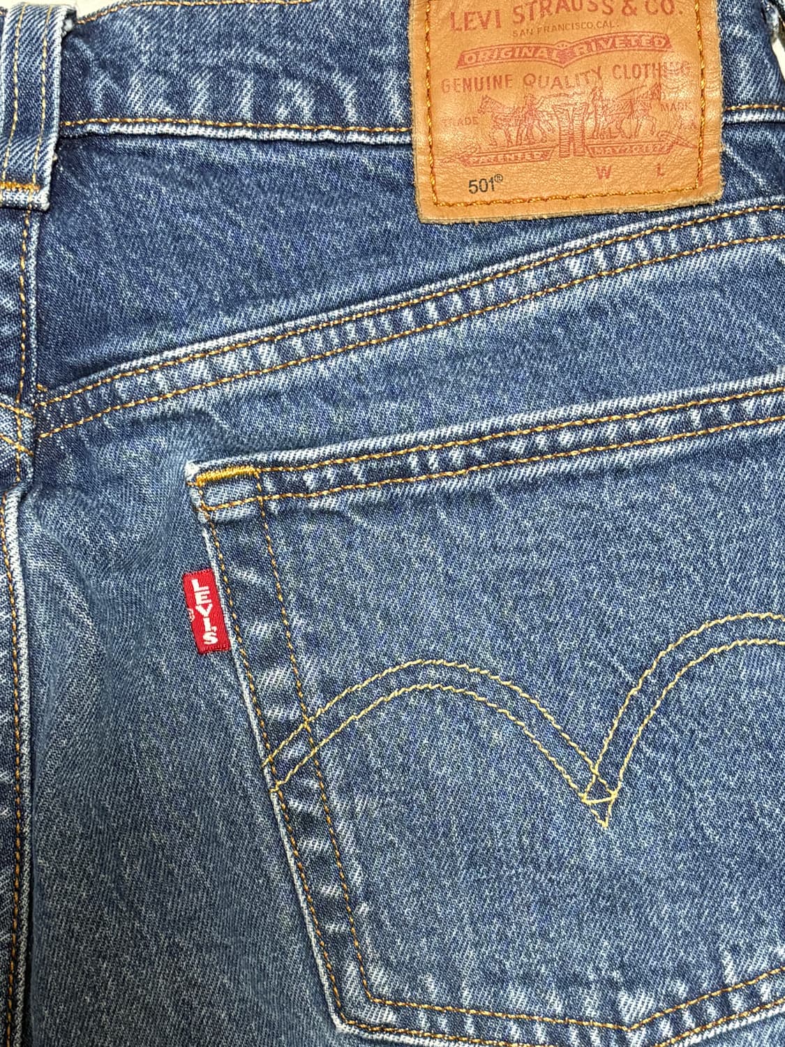 리바이스 501 중청 데님 판매합니다. 상품이미지4