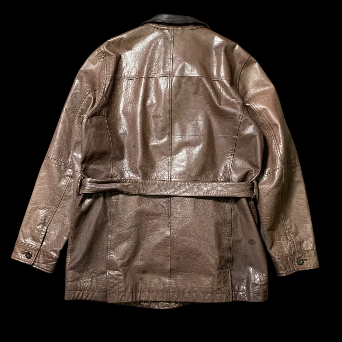 [M~L] 브룩스브라더스 벨티드 가죽 자켓 상품이미지2